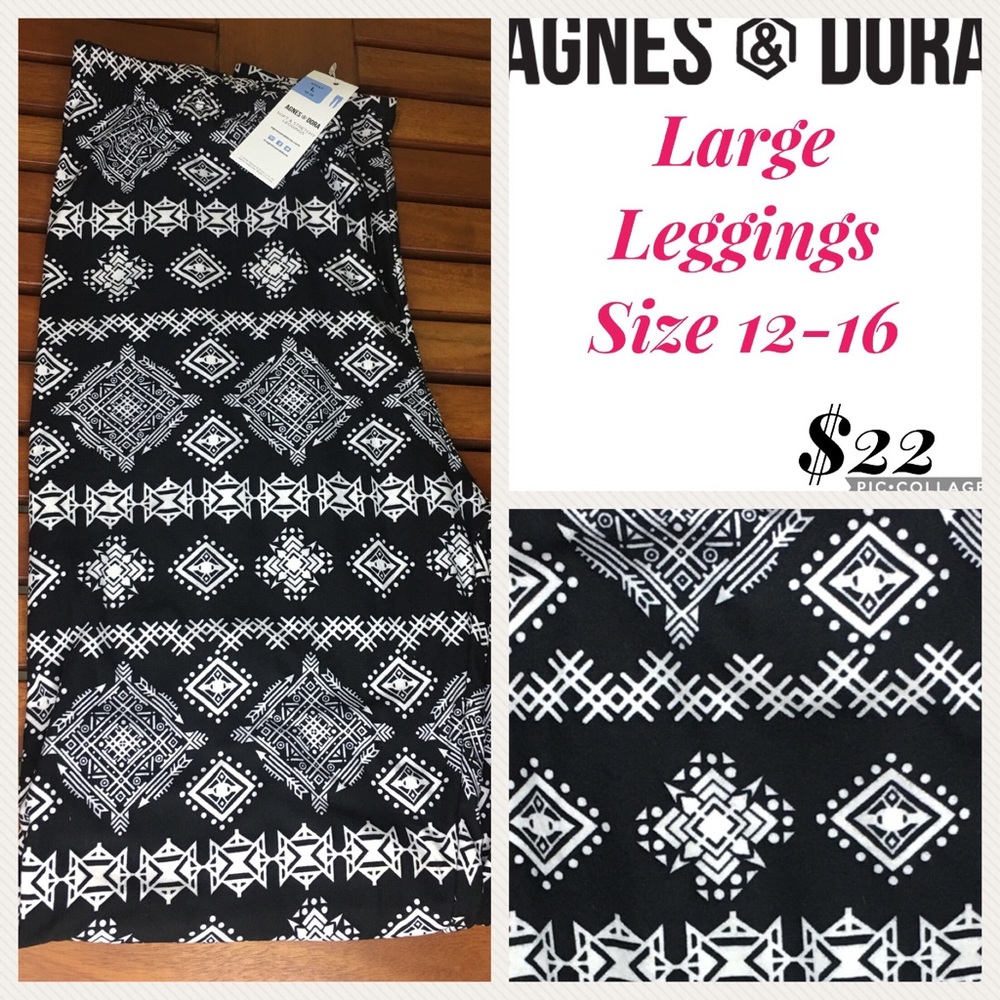 Agnes and Dora black and white Leggings