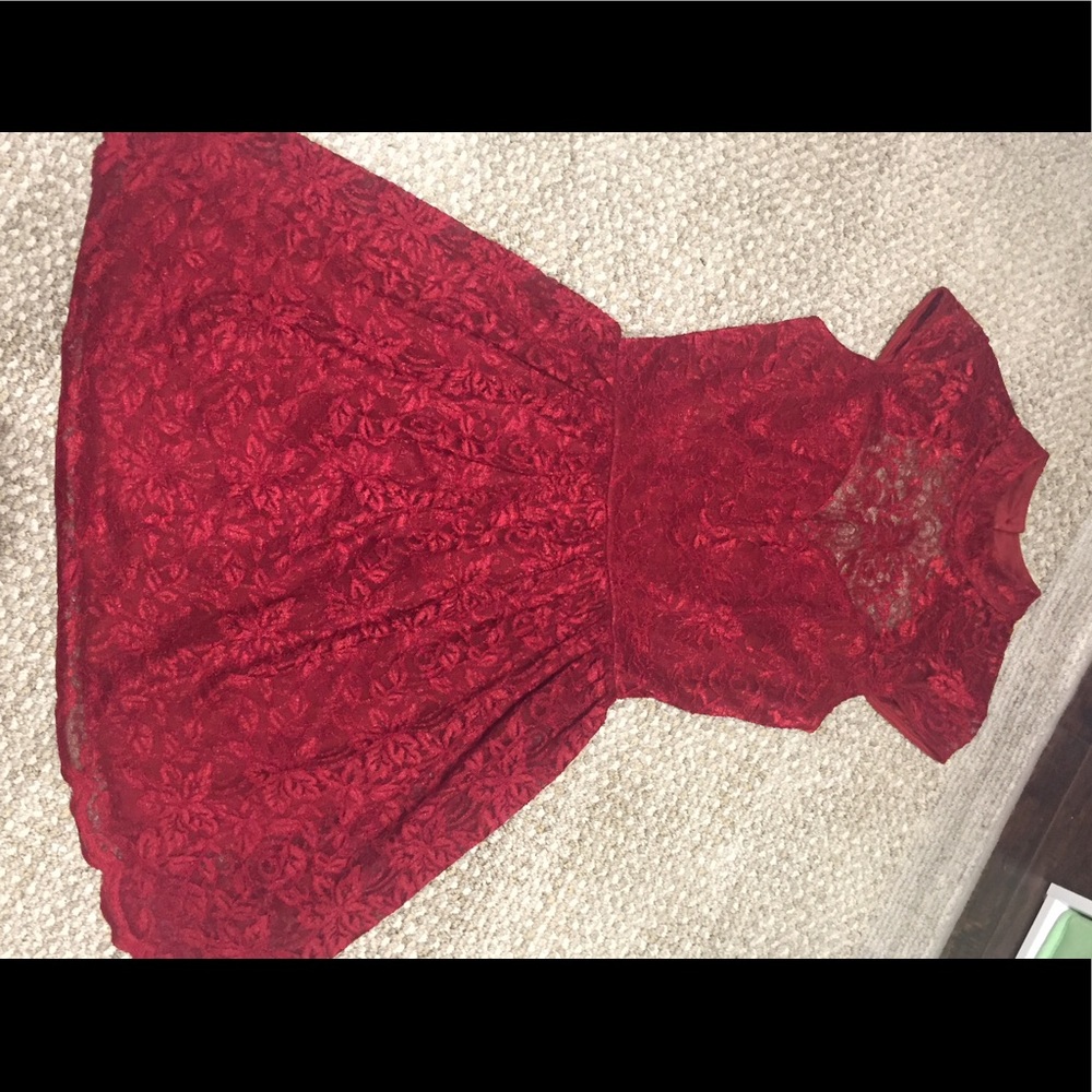 Trixxi Red Lace Dress