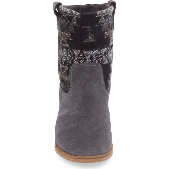 🐨TOMS Grey Suede Tribal Wool Laurel Boots - Picture 3 of 3