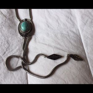 Indie turquoise marble necklace