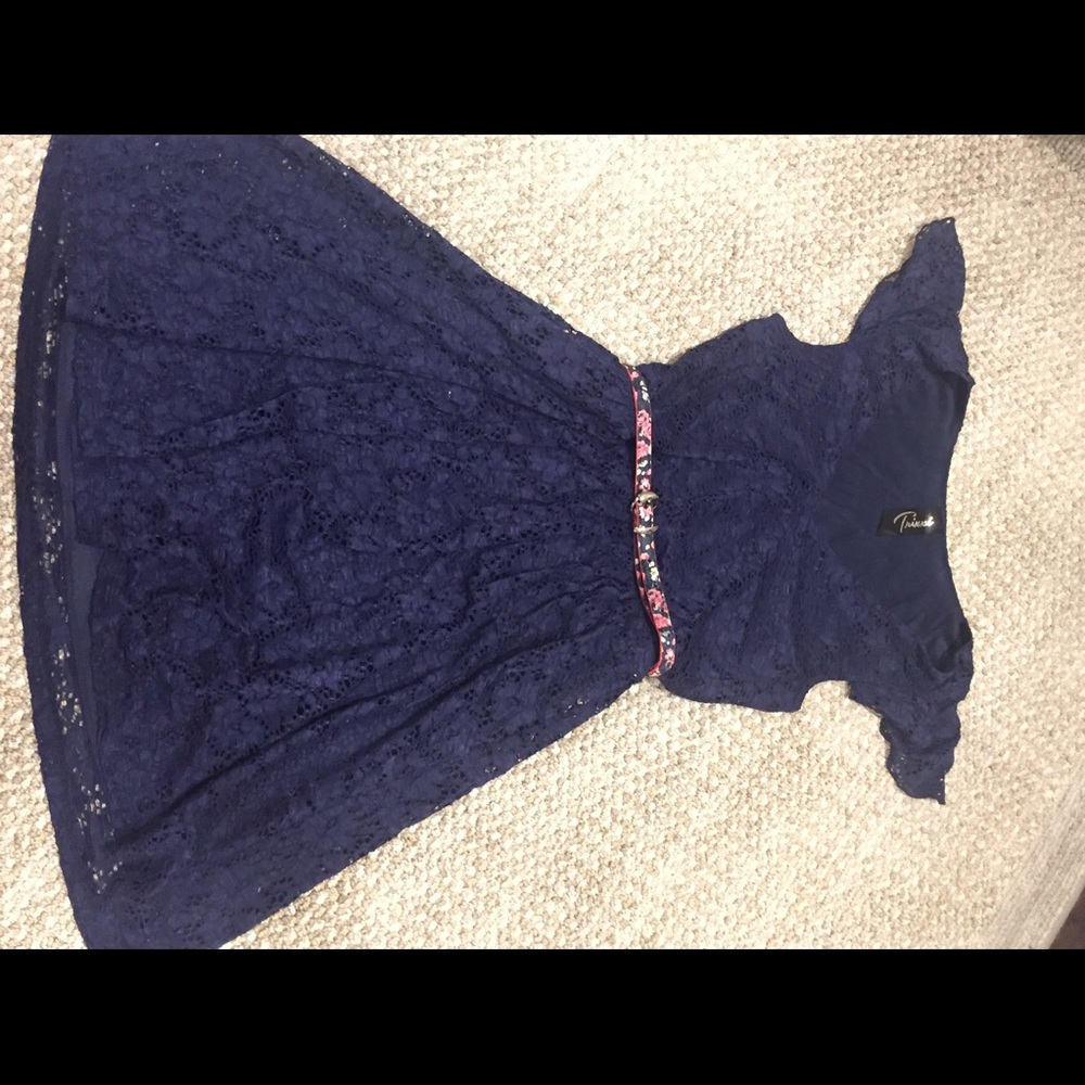 Navy blue lace dress