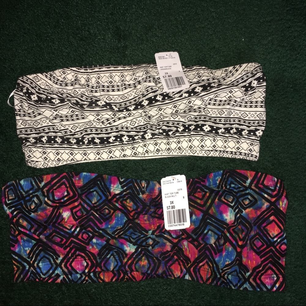 Forever 21+ Bandeau tops 2X and 3X