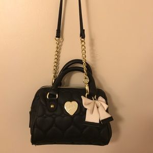 Brand New Betsey Johnson black crossbody satchel
