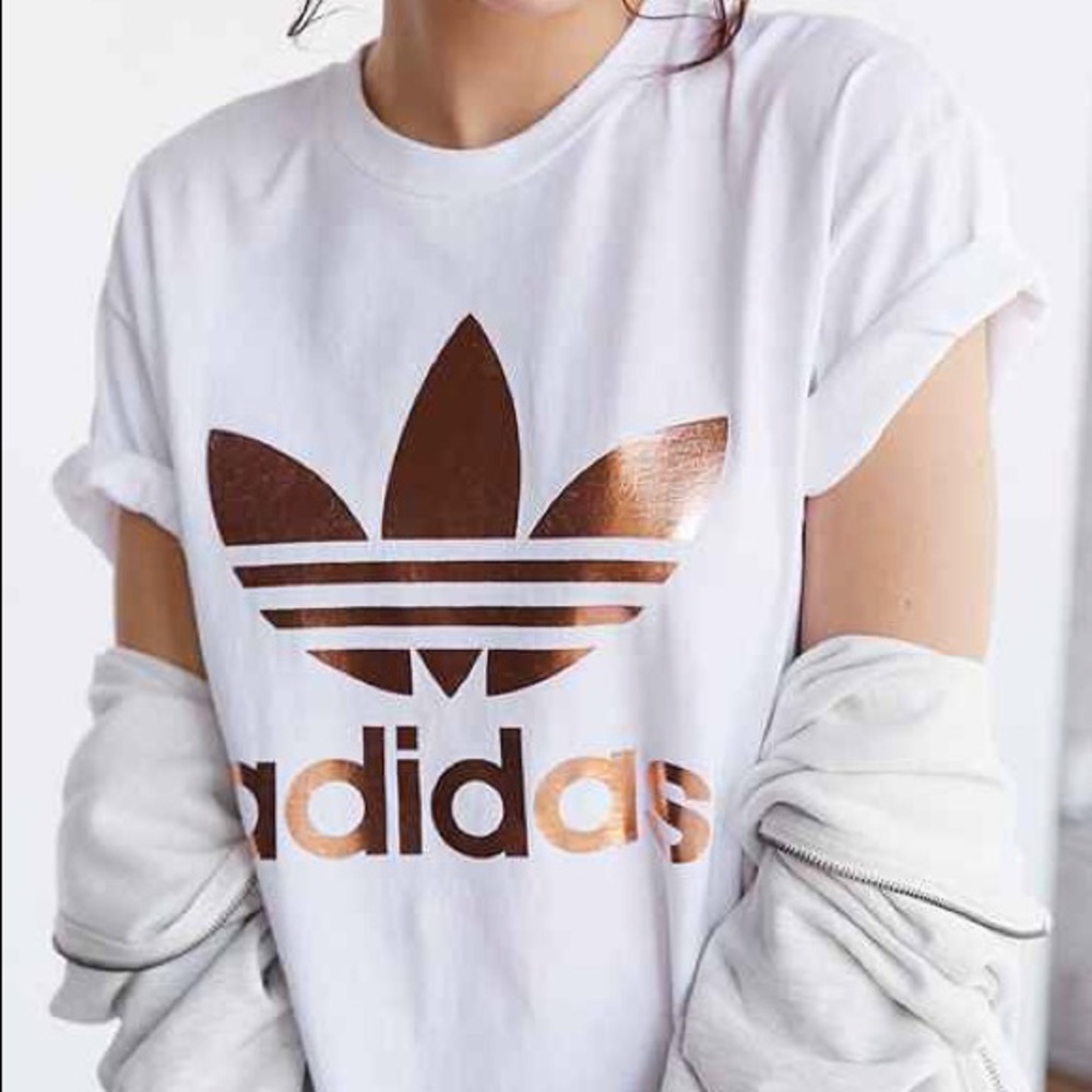 Rose Gold Adidas Trefoil T-shirt