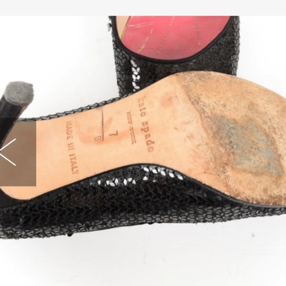 kate spade RARE* anniversary sequined heels - Picture 5 of 5