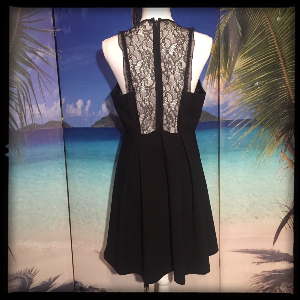 Black BCBGeneration Lace Top Dress