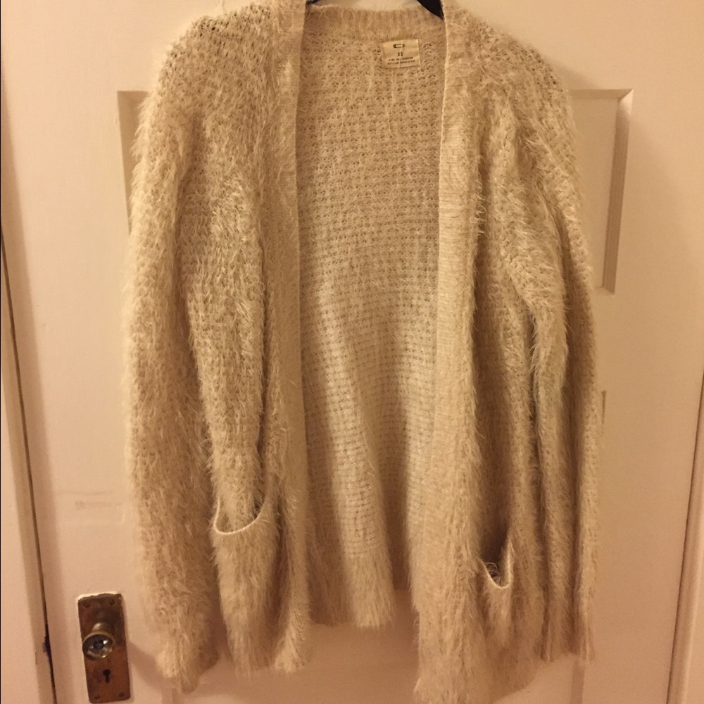 UO Pins & Needles Furry Cardigan