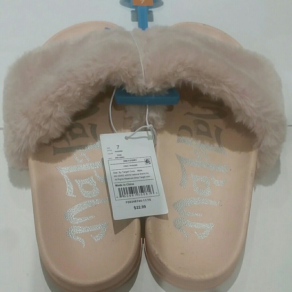 Pink phoebe mad love slip ons