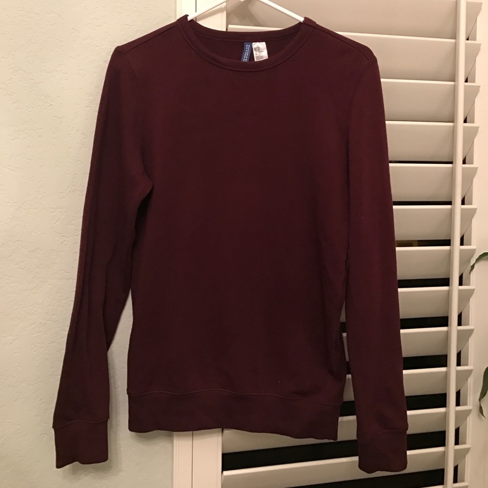 H&M maroon crewneck sweater