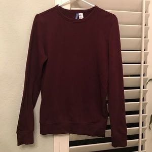 H&M maroon crewneck sweater