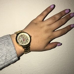 Betsey Johnson gold watch