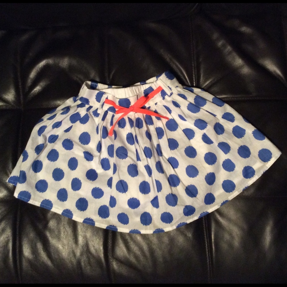 NWT Carter's White & Blue Polka Dot Skirt size 4.