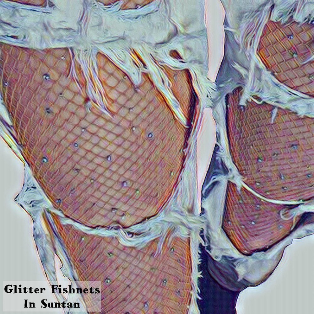 💋Nip/Glitter Nude Fishnets & Glitter Royal Blue - Picture 2 of 8