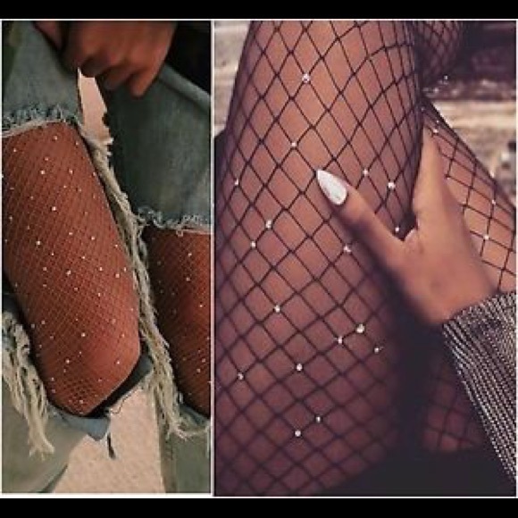 💋Nip/Glitter Nude Fishnets & Glitter Royal Blue - Picture 8 of 8