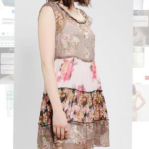 UO Sheer Shift dress w/ Slip