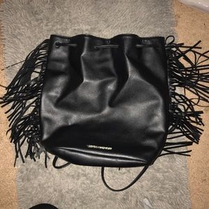 black VS fringe backpack