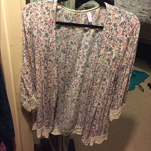 Floral kimono cardigan