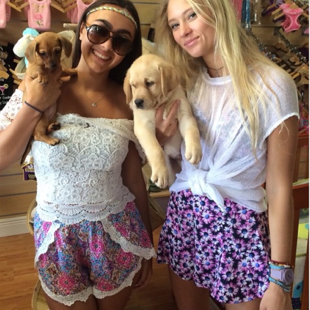 LF Pink Flower Skort