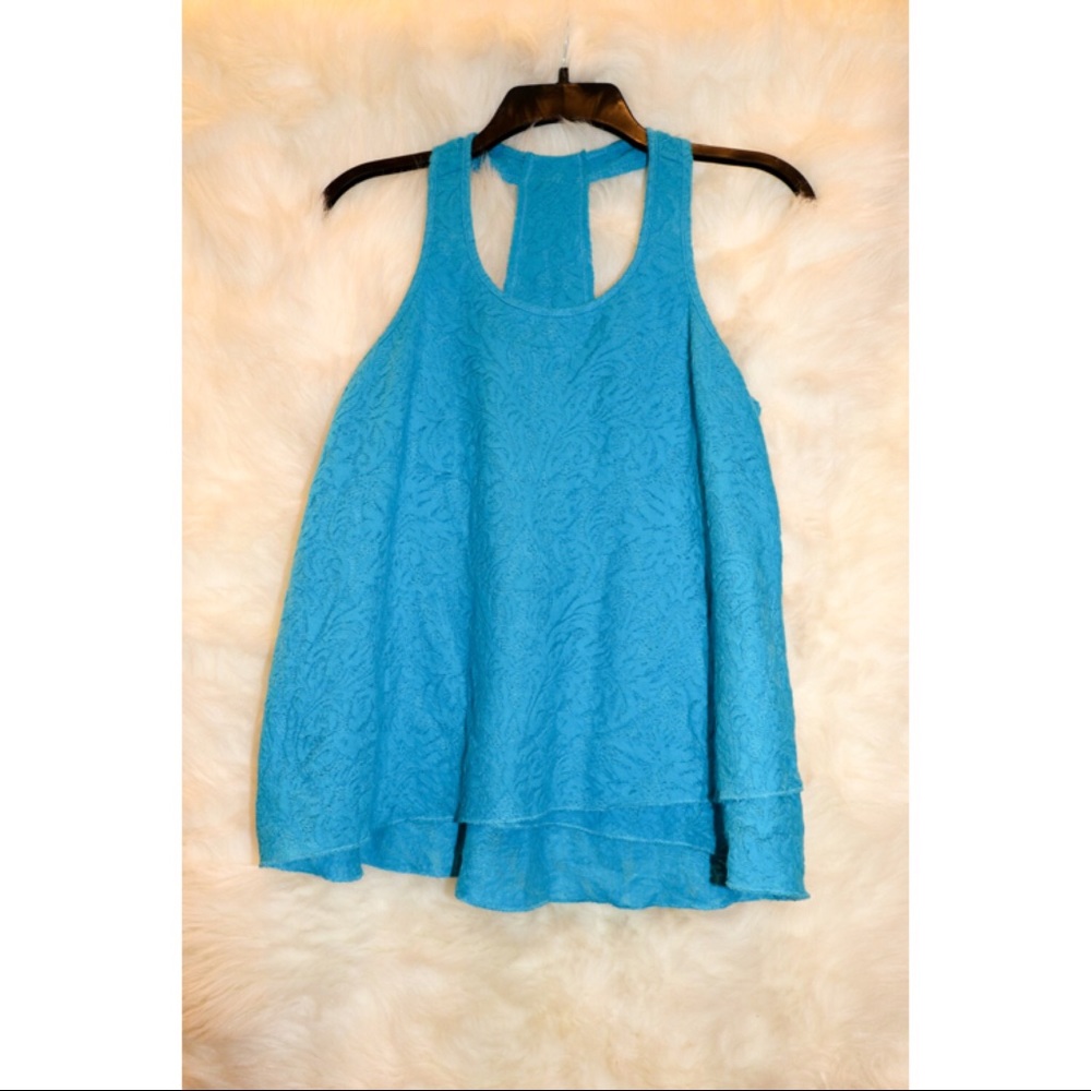 Blue lace tank