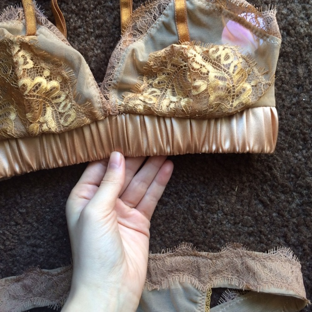 Silk Gold, and Lace Lingerie