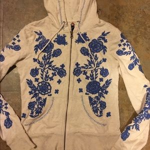 Free people embroidered hoodie