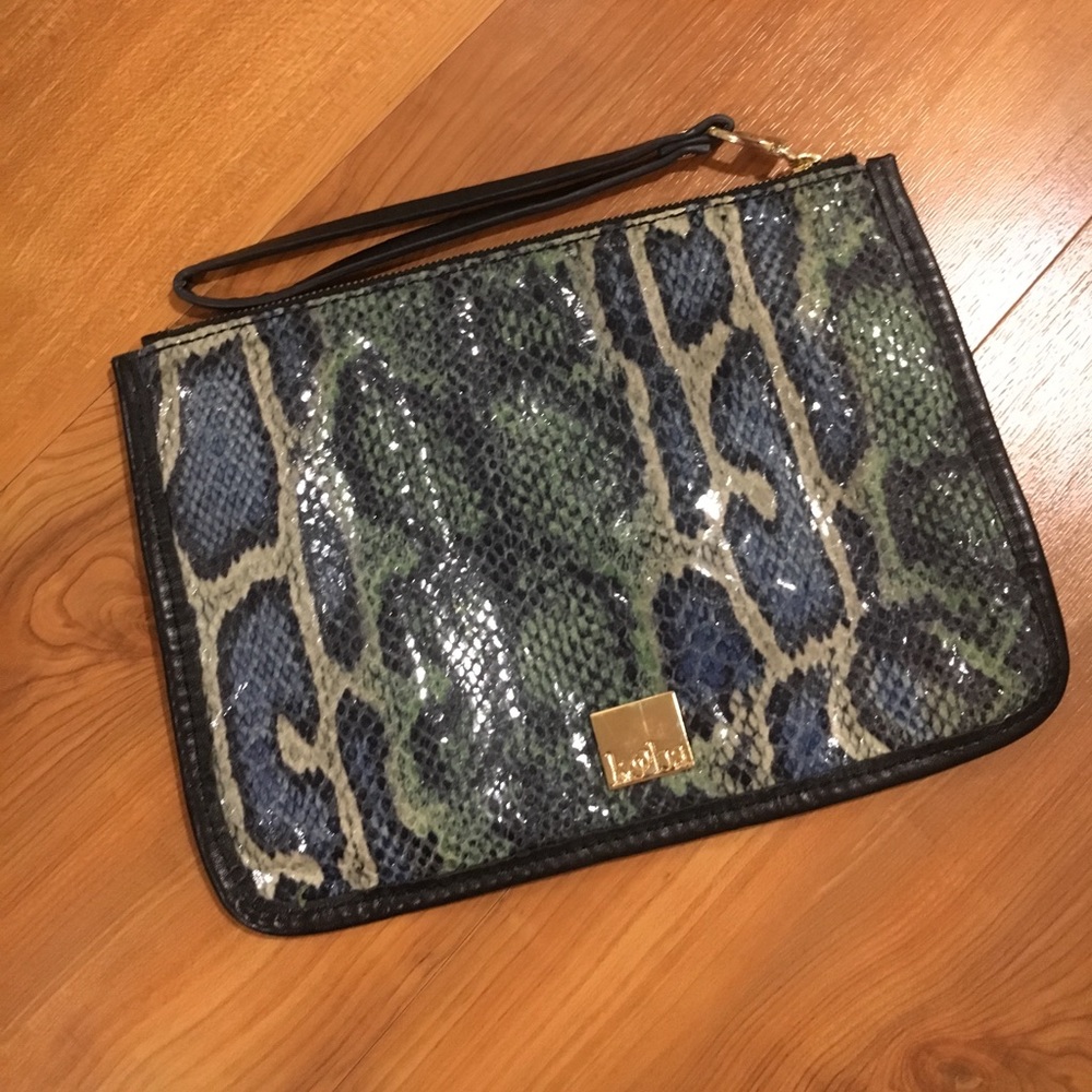 Kooba (faux) snakeskin pouch