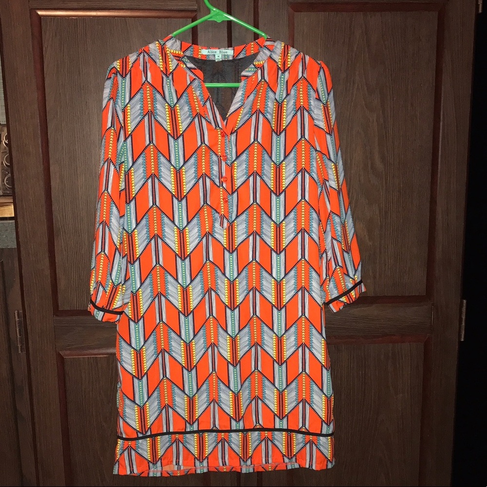 Fun Geometric Print Dress