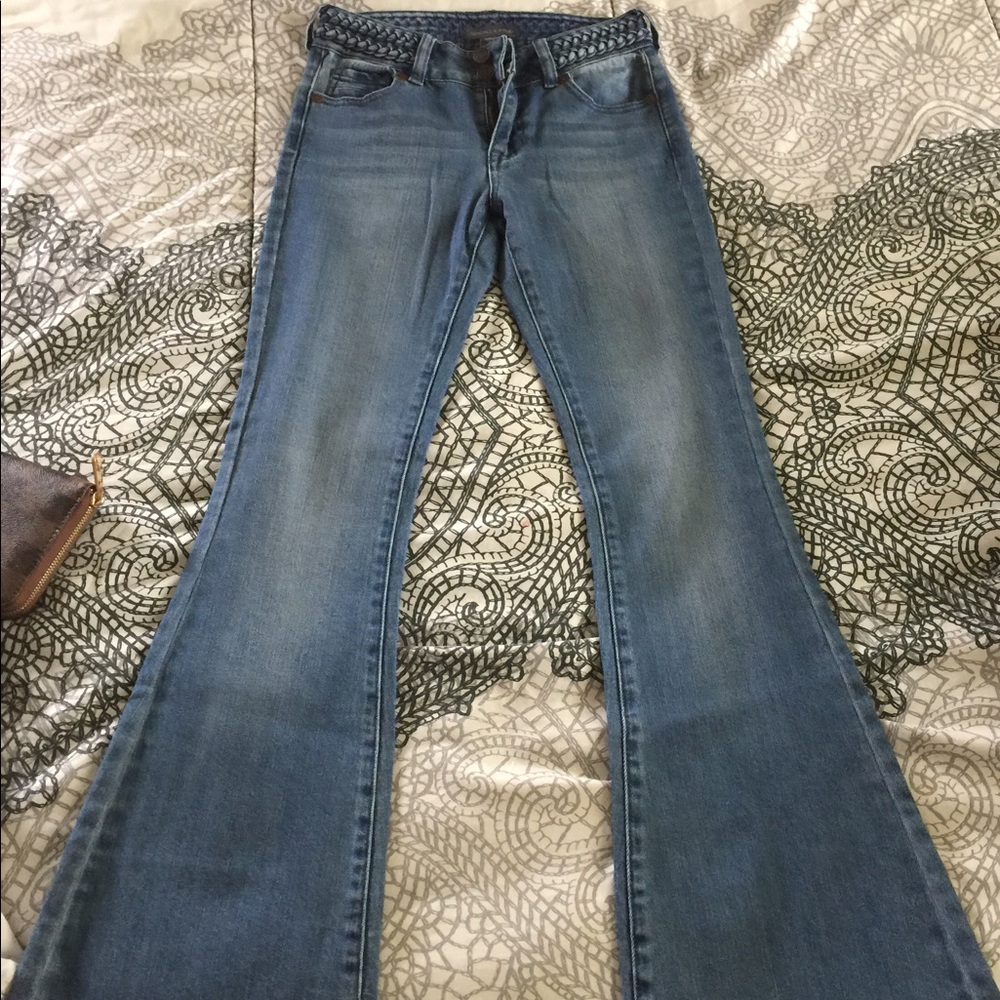 Kendall and Kylie flare leg jeans