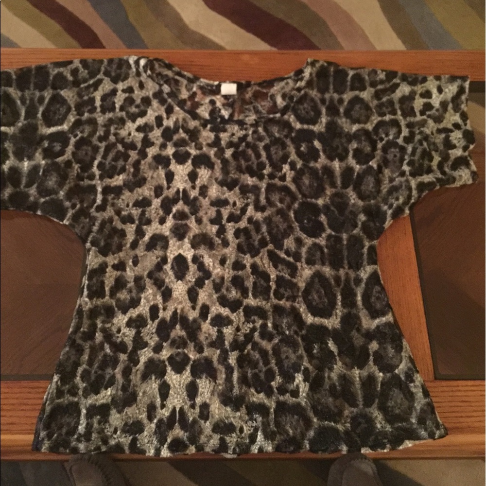 Cheetah print lace top