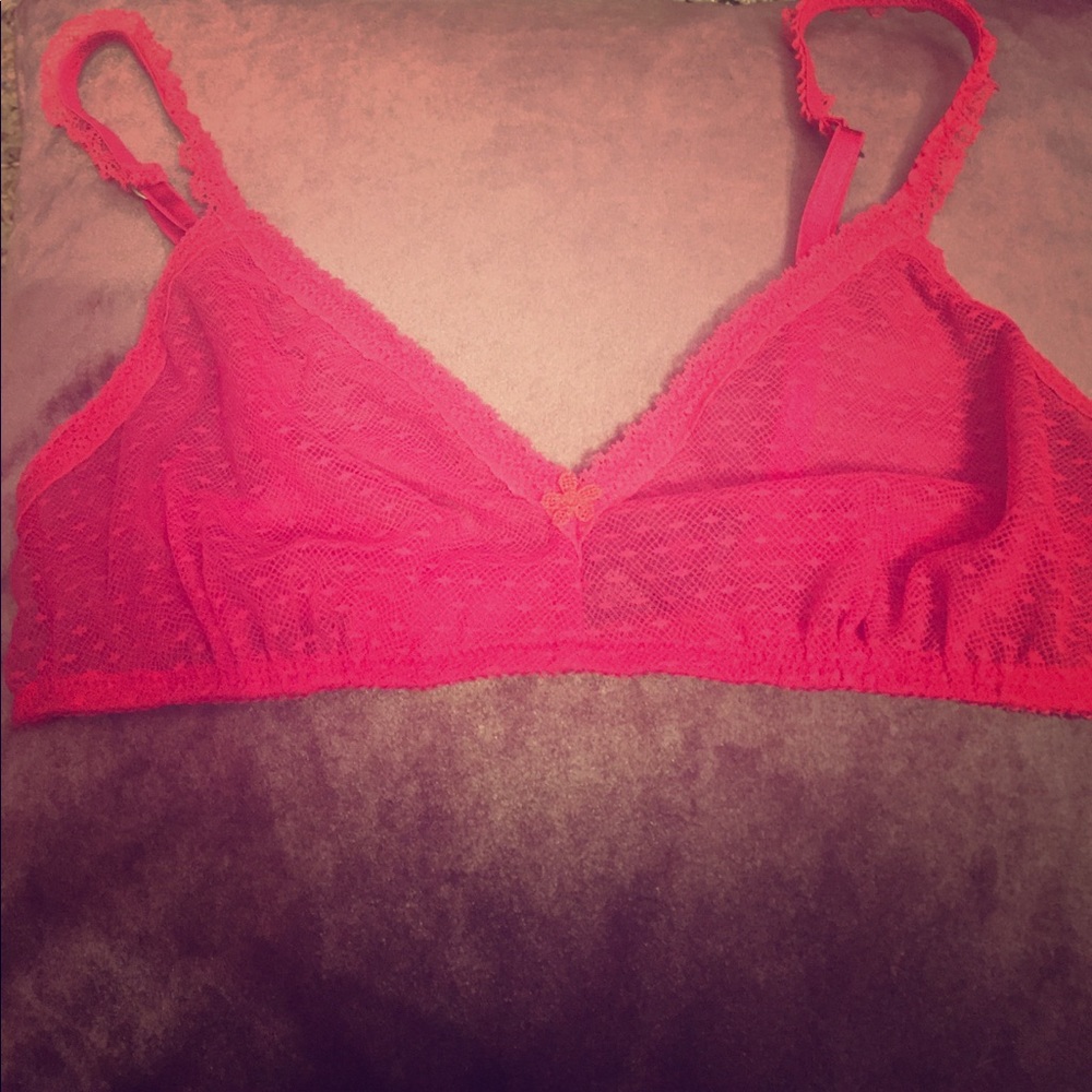 Aerie pink lace bralette NWOT