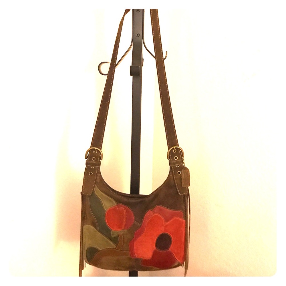 Authentic Messenger Suede/Leather Coach Bag