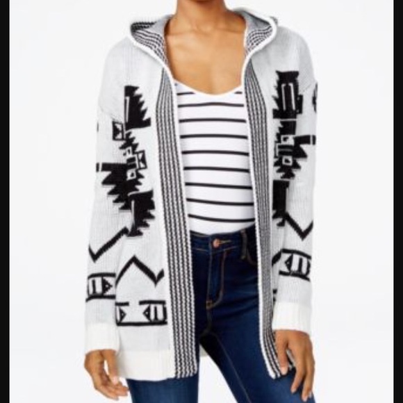 Hippie Rose Sweaters - Hooded cardigan