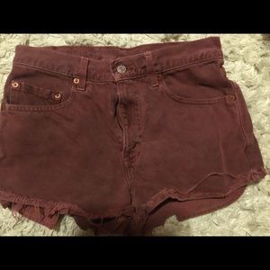 Authentic Levis High waisted shorts