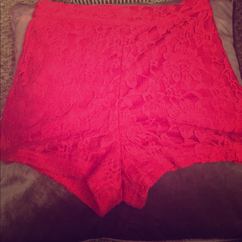 Forever 21 pink lace shorts