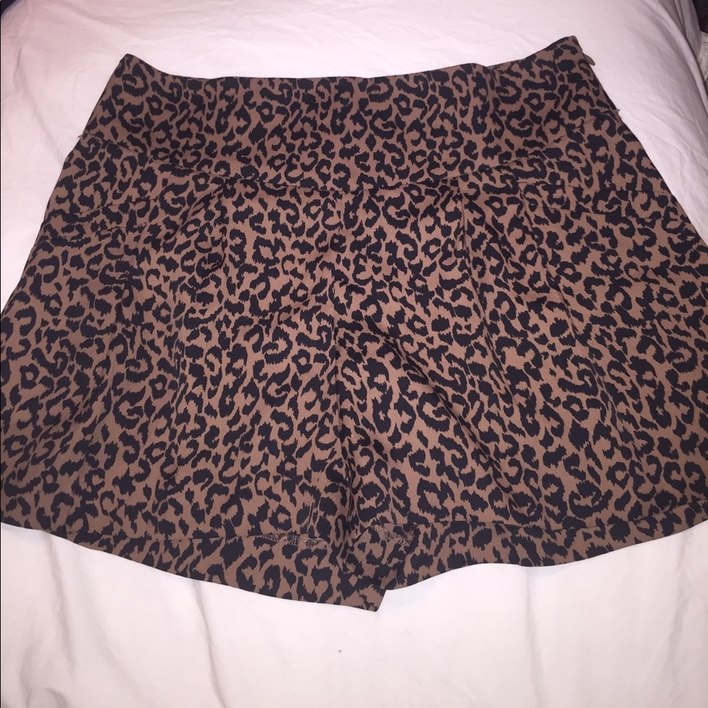 LOFT cheetah print high waisted shorts