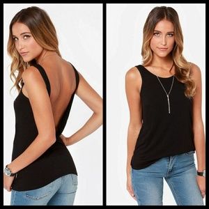 Summer Open Back SEXY Tank In Black