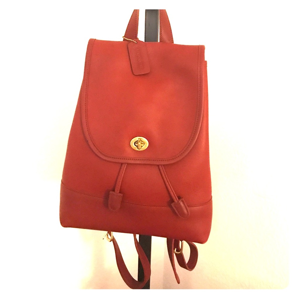 Authentic Coach Leather Backpack