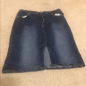 Stretch blue Jean Skirt