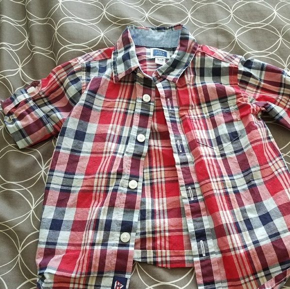 Janie & Jack plaid button down shirt - Picture 1 of 1