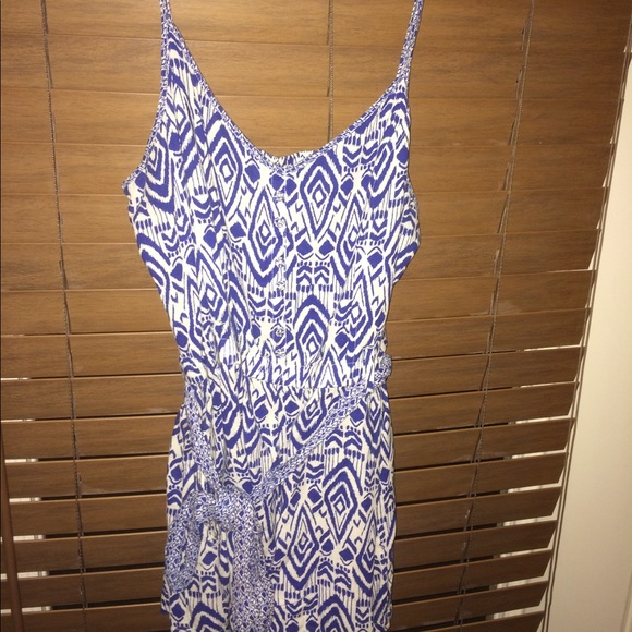 Tribal Print, Blue Romper - Picture 3 of 4