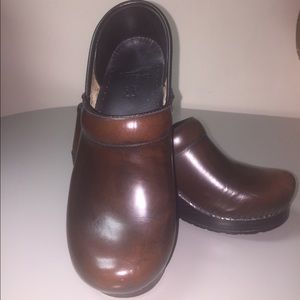 DANSKO Brown Leather Clog Size 38