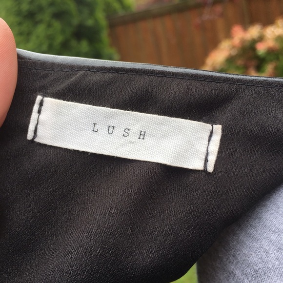 ✨ Lush Nordstrom Geo High Low Faux Leather Dress - Picture 5 of 5