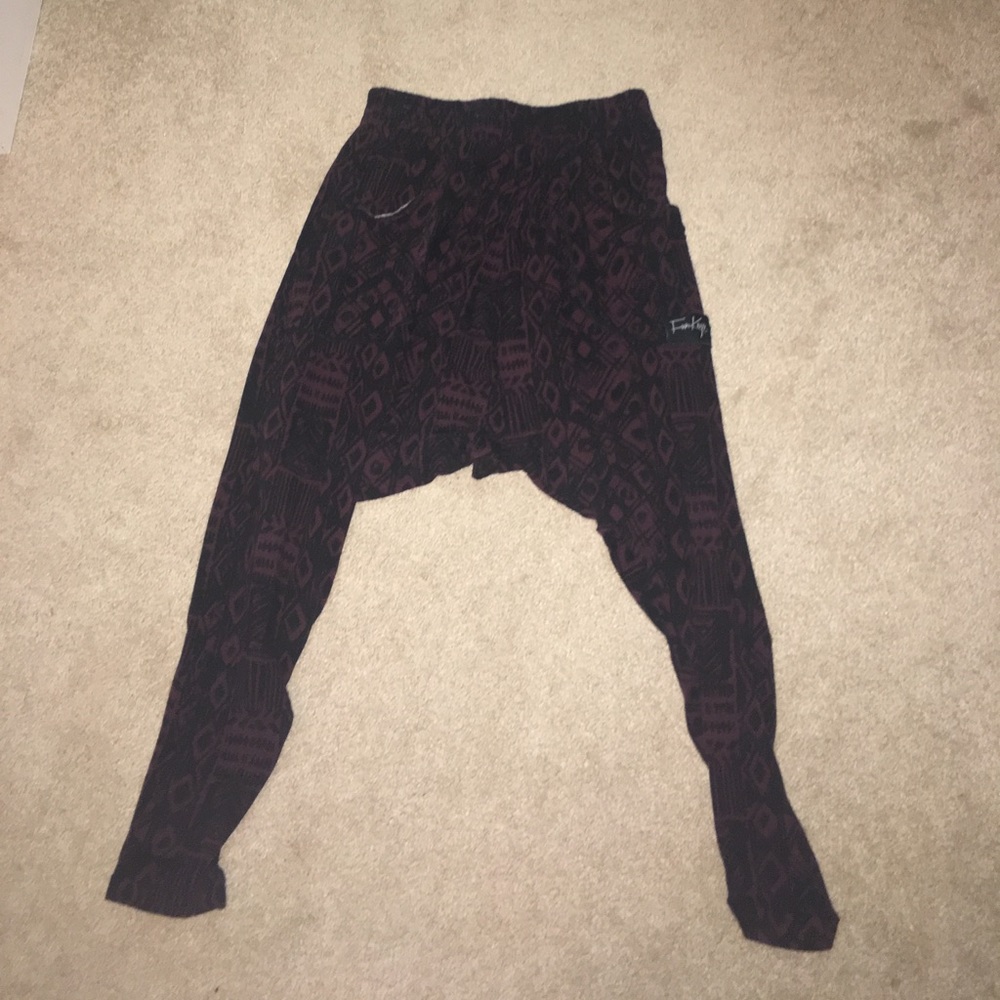 Purple hip hop harem pants