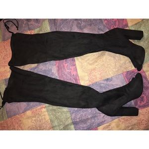 Steve Madden black Elliana thigh highs