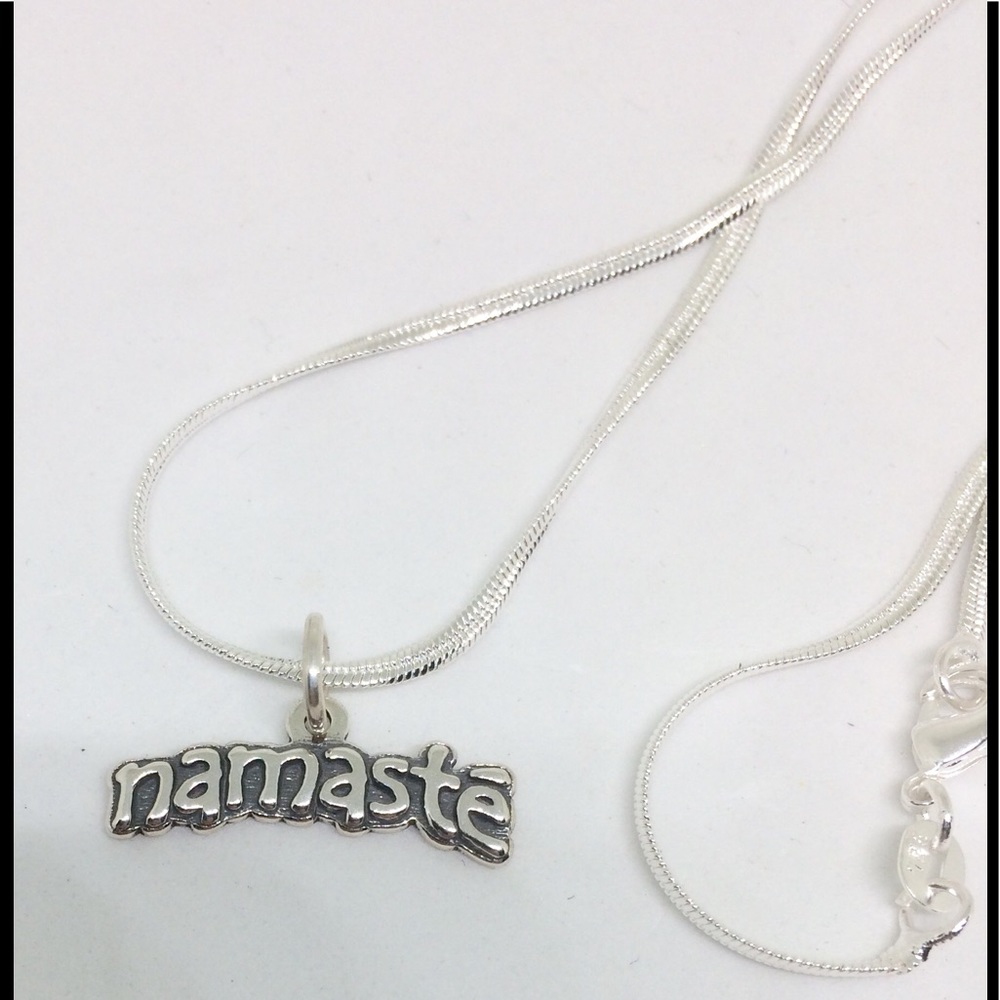 ‼️Sterling SILVER 🎀NAMASTE NECKLACE - Picture 5 of 5