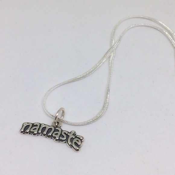 ‼️Sterling SILVER 🎀NAMASTE NECKLACE - Picture 3 of 5