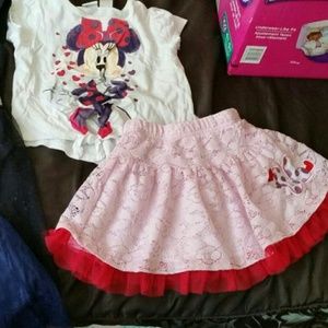 Minnie mouse skirt set