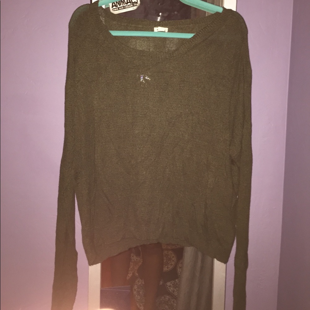 Cropped green sweater never worn