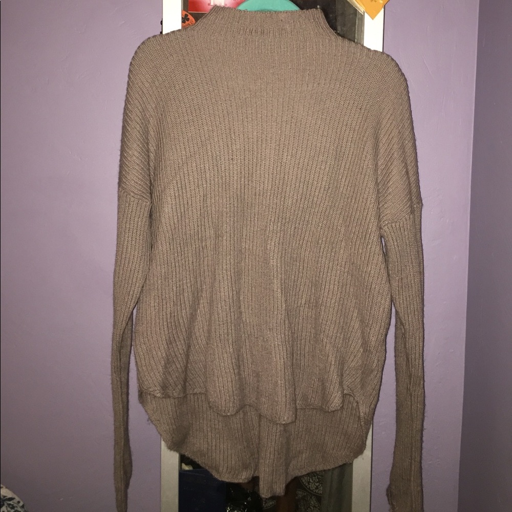 turtle neck brown sweater