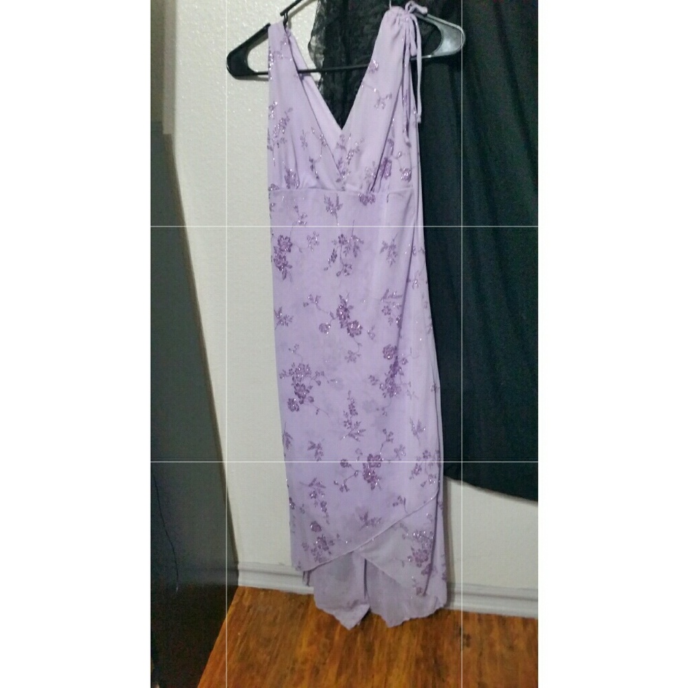 Purple dress with flowers